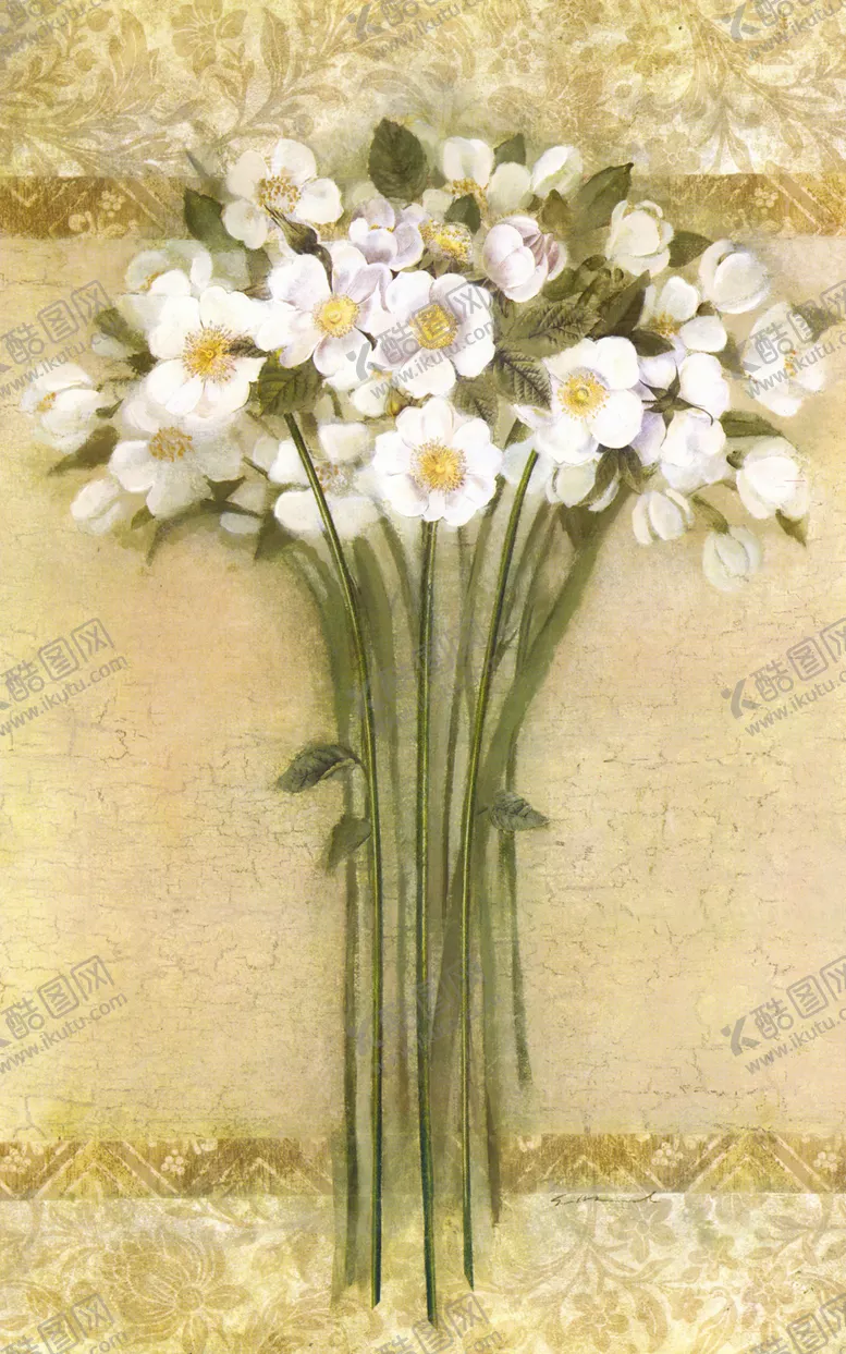 编号：47242609111342365118【酷图网】源文件下载-花卉油画