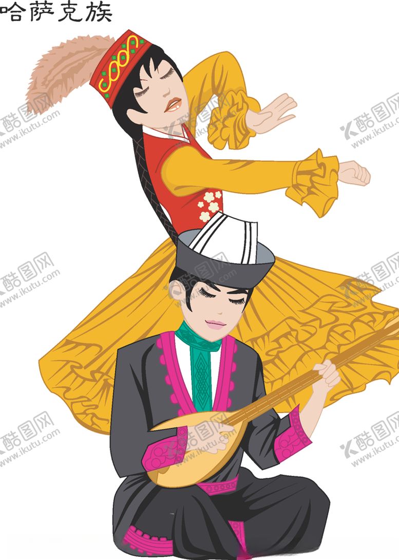 编号：64165807090659302360【酷图网】源文件下载-56个少数民族人物插画