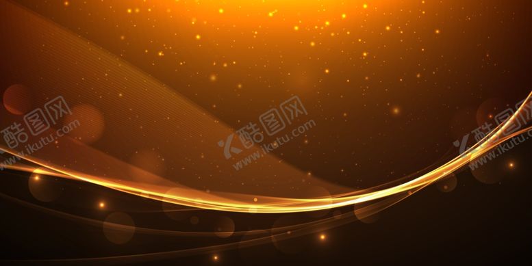 编号：12552905080306371054【酷图网】源文件下载-金色商务高端大气金线条光晕粒子