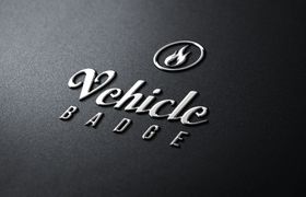logo样机烫银盖印烫金
