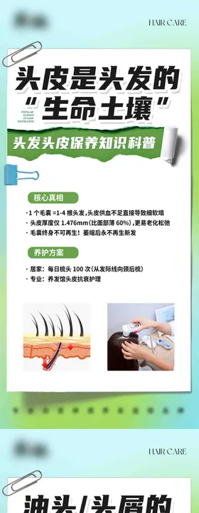 护发知识科普海报