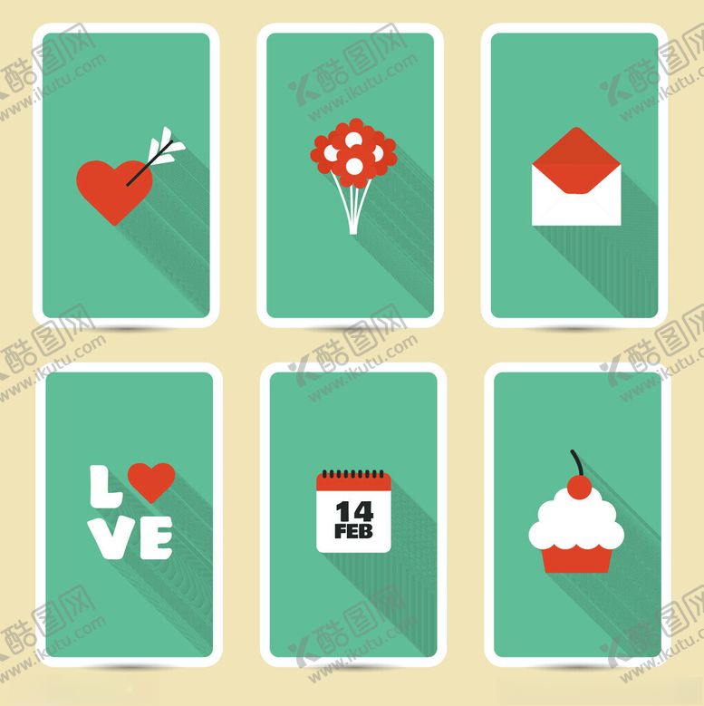 编号：41234404021753425364【酷图网】源文件下载-情人节图标集合