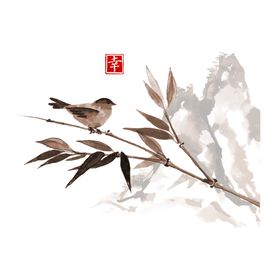 水墨竹子