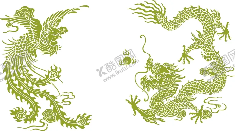 编号：93208709210044198123【酷图网】源文件下载-龙凤呈祥