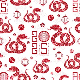 蛇年2025乙巳中国风素材底纹图案