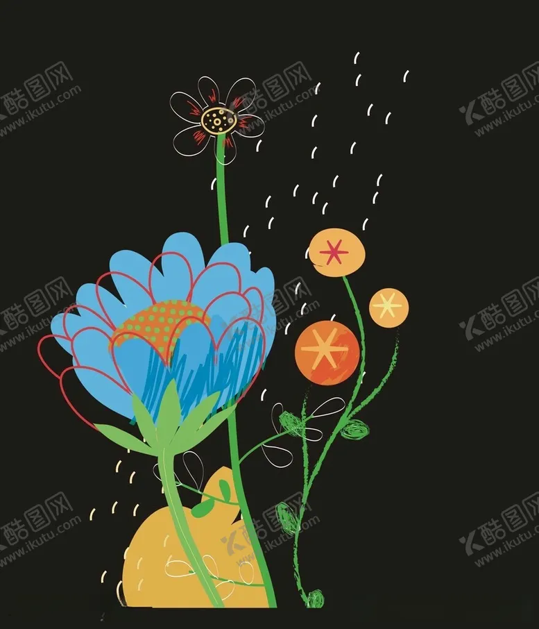 编号：58721012110510346544【酷图网】源文件下载-手绘花卉花朵