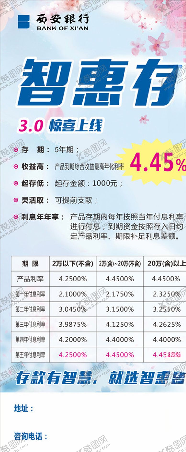 编号：93964407050258234458【酷图网】源文件下载-银行促销展架