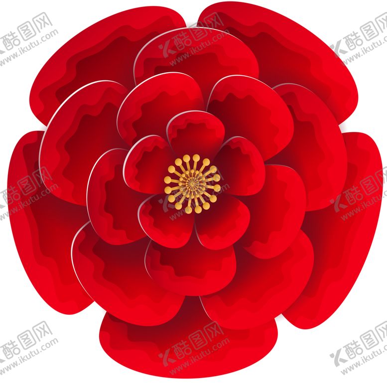 编号：34912804080259264733【酷图网】源文件下载-立体浮雕花朵免扣元素PNG