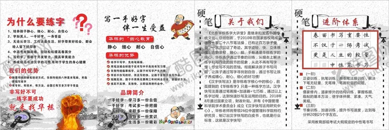 编号：50565310292045314594【酷图网】源文件下载-华栋练字展板
