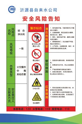 安全风险告知水厂