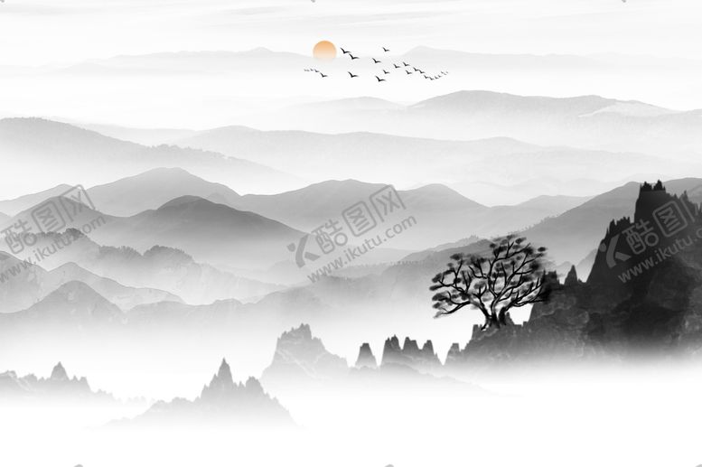 编号：74970310310627023350【酷图网】源文件下载-水墨山水