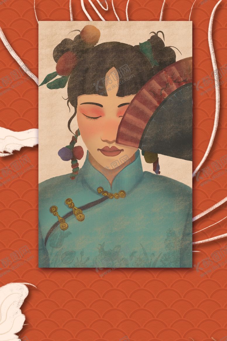 编号：43170109151504294450【酷图网】源文件下载-中国风国潮背景插画