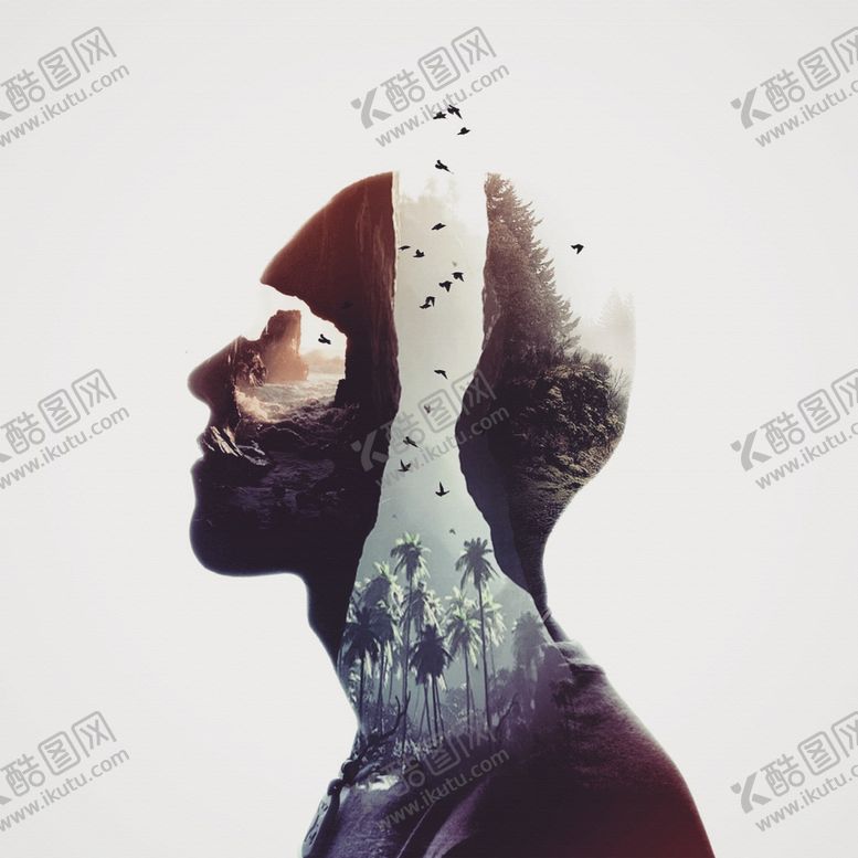 编号：64241309260044385686【酷图网】源文件下载-欧式简约人物剪影风景装饰画