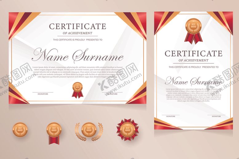 编号：72054804071359388476【酷图网】源文件下载-荣誉证书模板