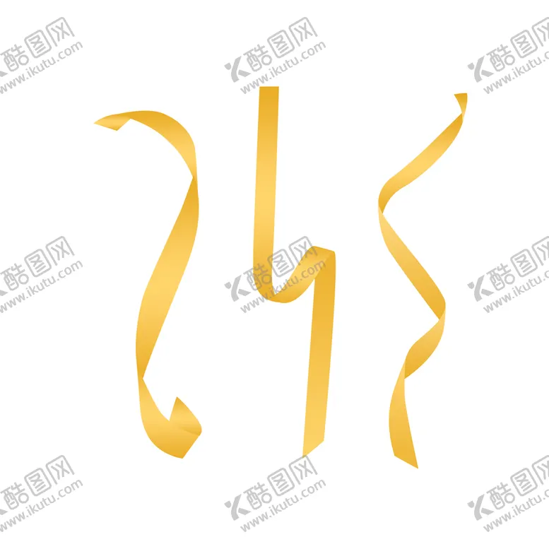 编号：85967409250519481702【酷图网】源文件下载-金色丝带飘带矢量免抠元素