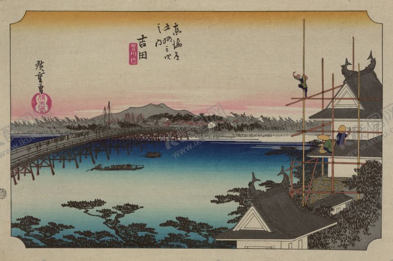 编号：65867909232104193245【酷图网】源文件下载-日本街景风景浮世绘