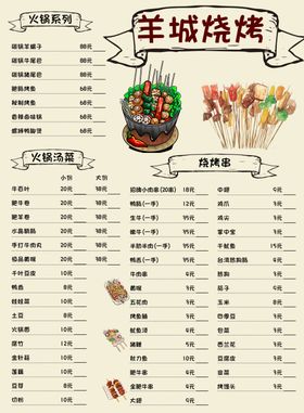 烧烤菜单