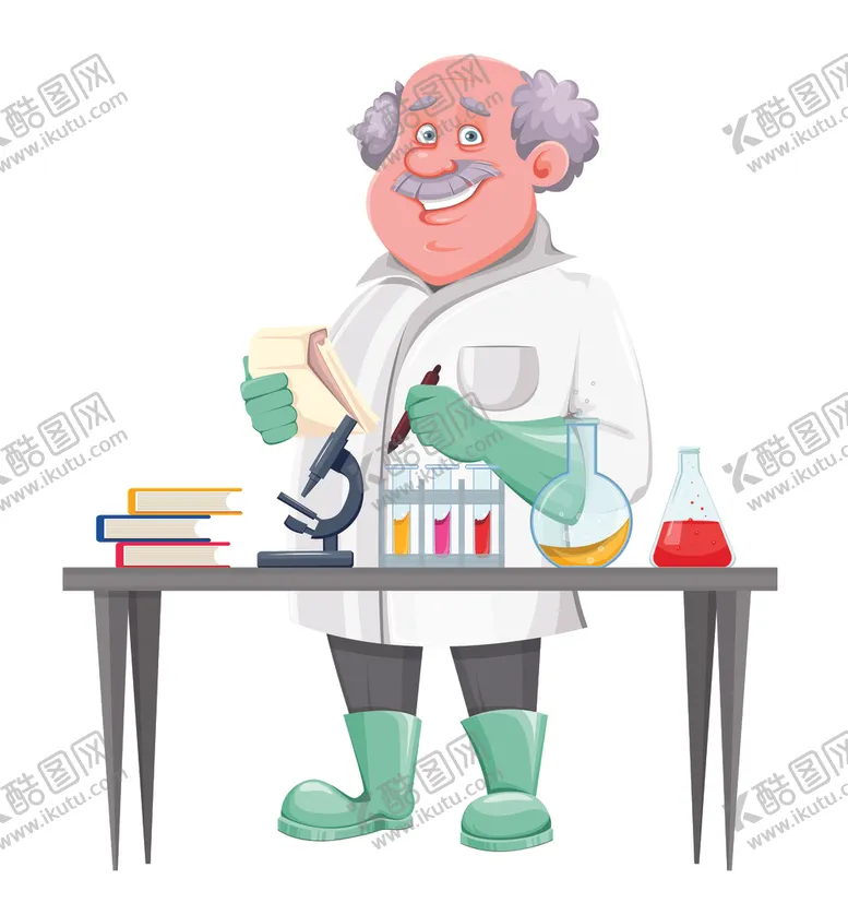编号：86204904272047071894【酷图网】源文件下载-卡通科学家