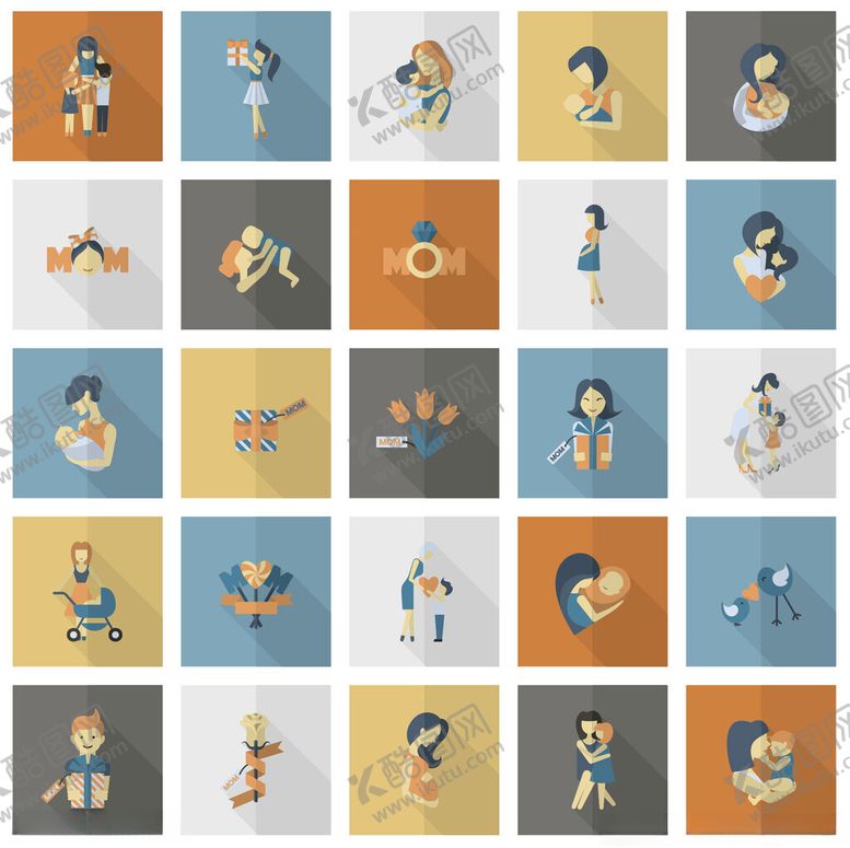 编号：53302204022340355630【酷图网】源文件下载-多彩卡通人物图标集合