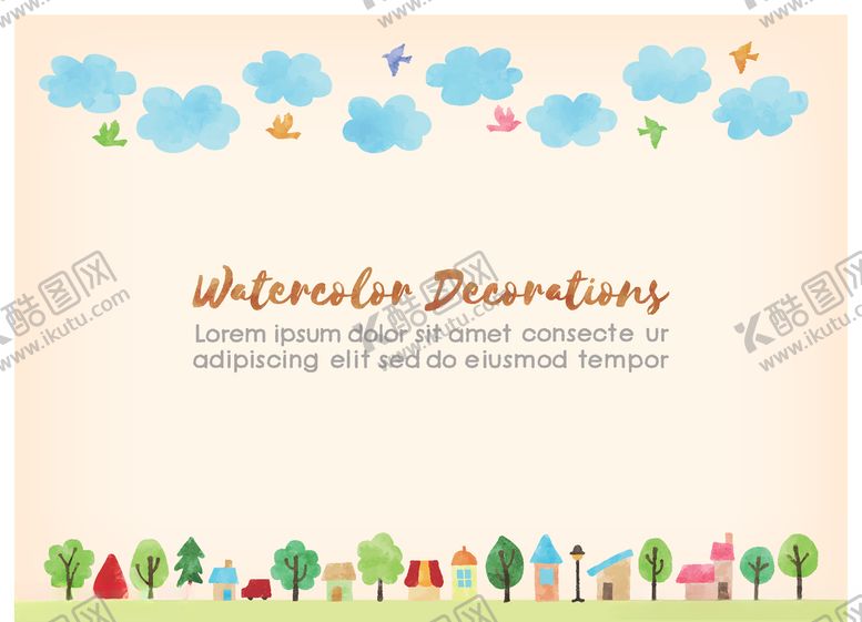 编号：51295806142350053395【酷图网】源文件下载-小房子创意卡通背景