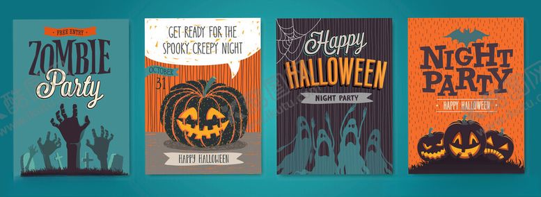 编号：39185401042007109052【酷图网】源文件下载-万圣节派对宣传海报设计