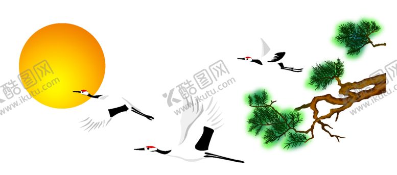 编号：53469405121418041938【酷图网】源文件下载-仙鹤