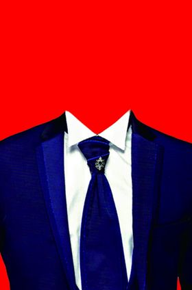 男士西装证件照模板