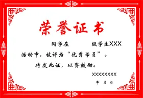 荣誉证书聘书展览获奖结业参展培训模板