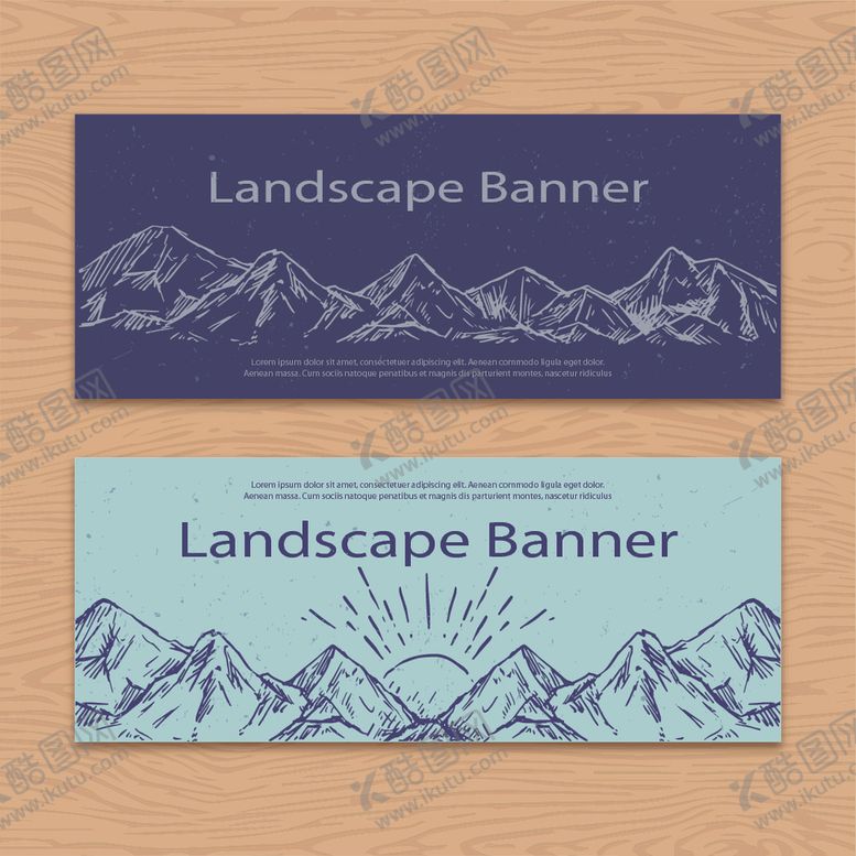 编号：54119710030519222348【酷图网】源文件下载-手绘速写山川日出背景