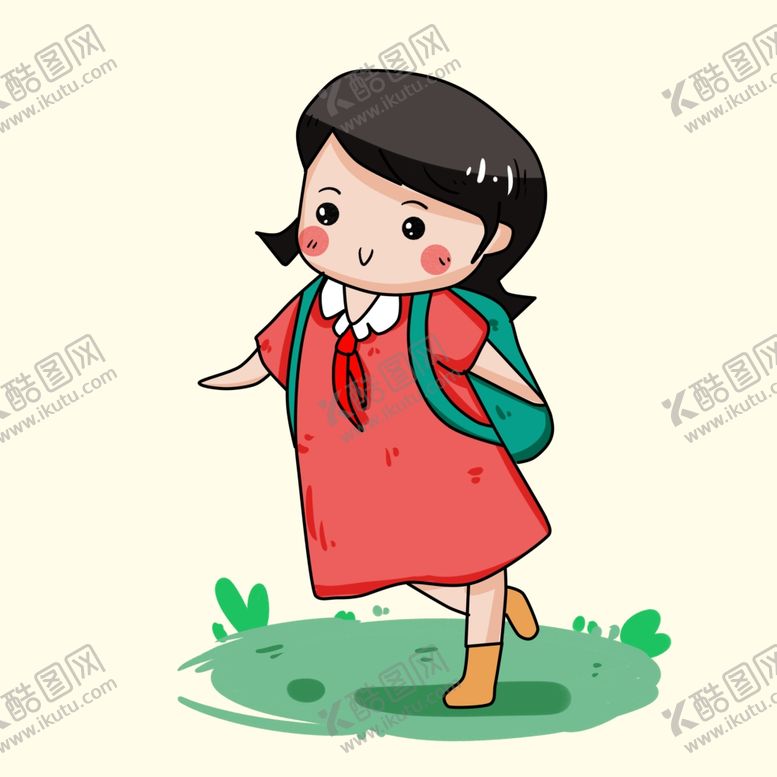 编号：53515205120136251020【酷图网】源文件下载-女孩上学
