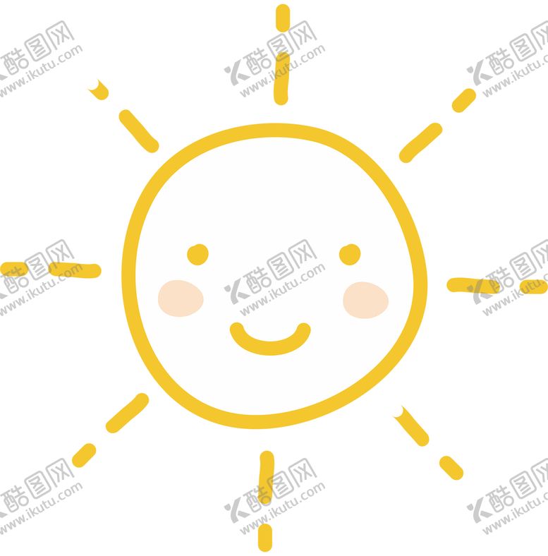 编号：80624110100820434859【酷图网】源文件下载-手绘卡通太阳