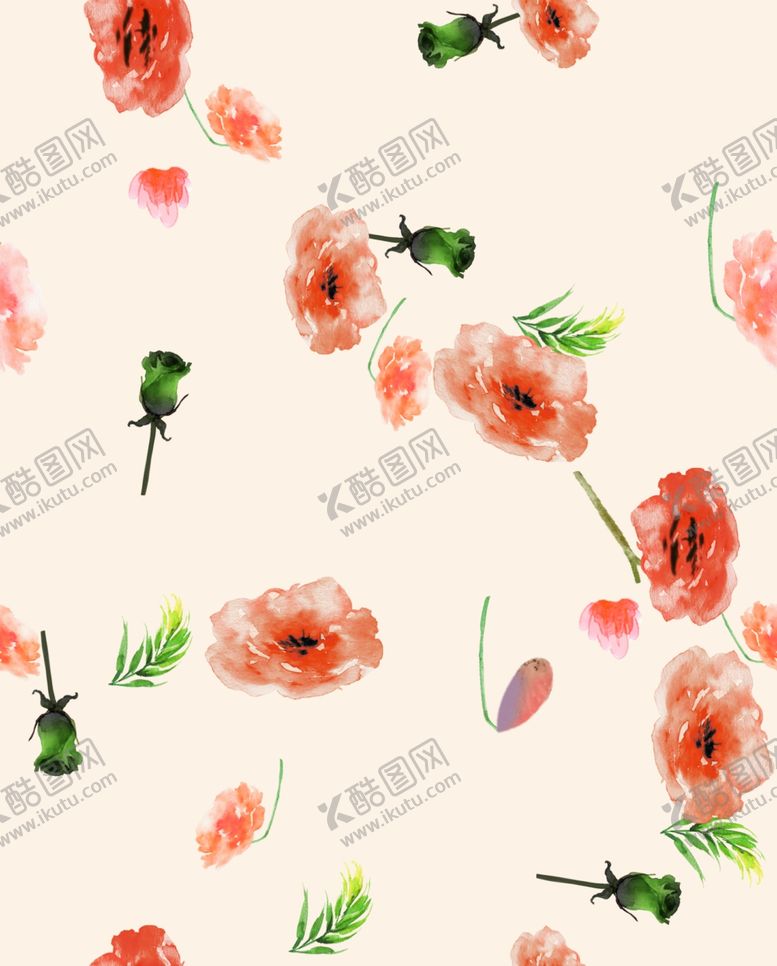 编号：38562905031017178569【酷图网】源文件下载-大牌花手绘花