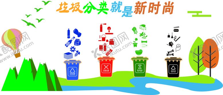 编号：34563202042049452504【酷图网】源文件下载-垃圾分类文化墙