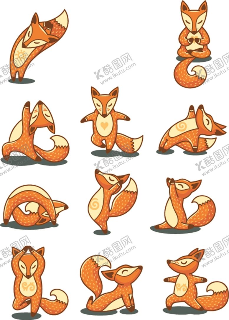 编号：25380610041529393824【酷图网】源文件下载-卡通狐狸