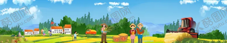 编号：44141504220115287963【酷图网】源文件下载-农村乡村乡土风景插画