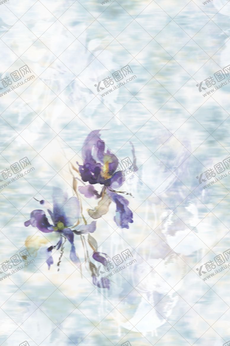 编号：28426704021306136163【酷图网】源文件下载-淡绿色水彩花卉纹理背景