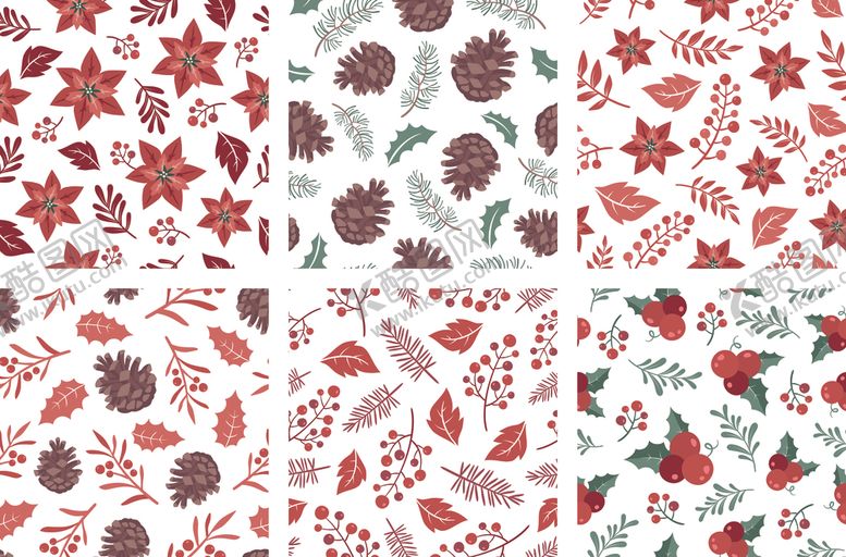 编号：39153911021915373425【酷图网】源文件下载-圣诞树叶图案