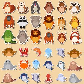 多样卡通蔬菜角色集合