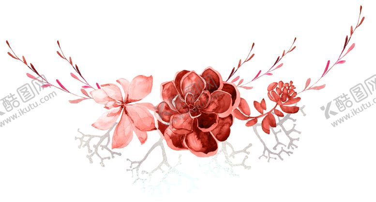 编号：42271607061550554994【酷图网】源文件下载-水彩植物花朵装饰