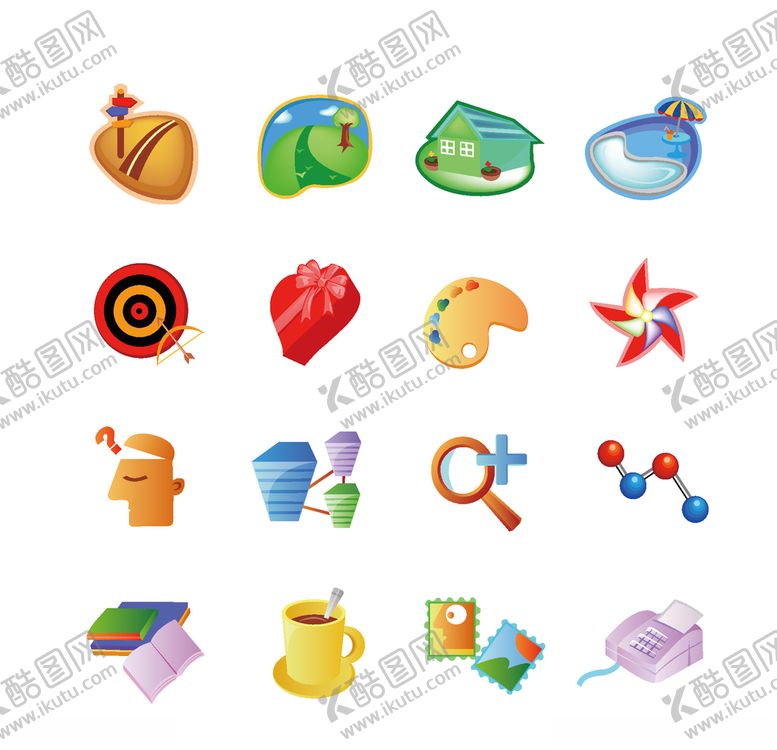 编号：73702310100716581306【酷图网】源文件下载-彩绘图标