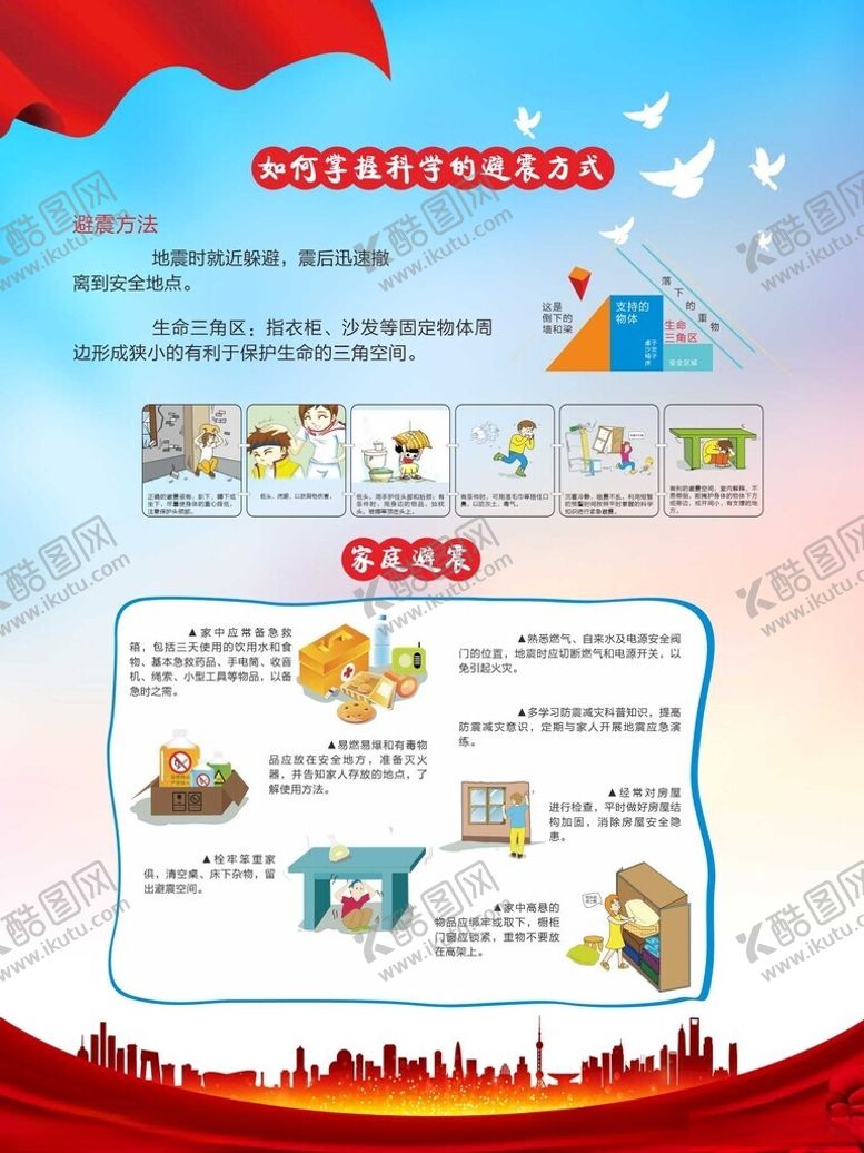编号：70997301261715019860【酷图网】源文件下载-防震减灾自救常识