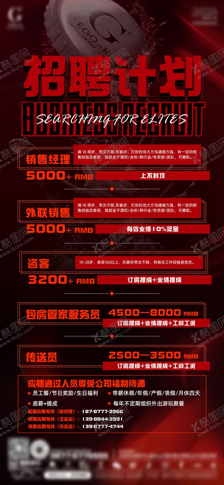 编号：70215911232039028560【酷图网】源文件下载-酒吧夜店玩乐招聘品宣手机海报