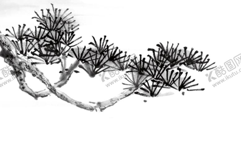 编号：72153609211043054271【酷图网】源文件下载-水墨中国风迎客松