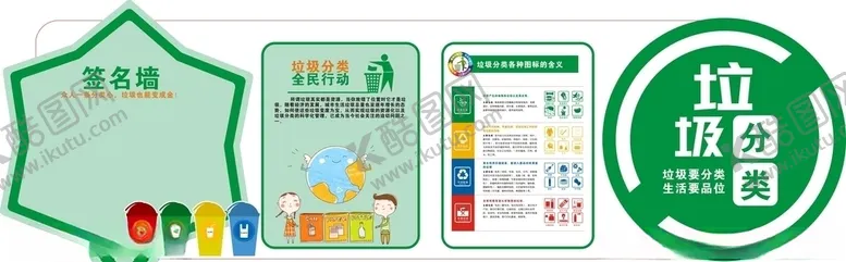 编号：36935810061956382459【酷图网】源文件下载-垃圾分类文化墙