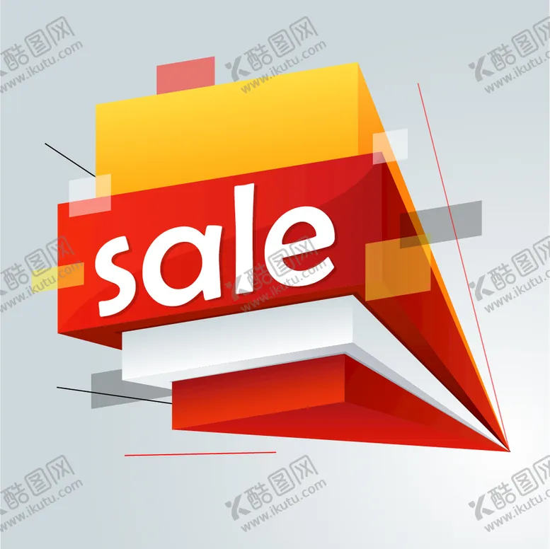 编号：24809709272242402593【酷图网】源文件下载-立体几何打折促销图标