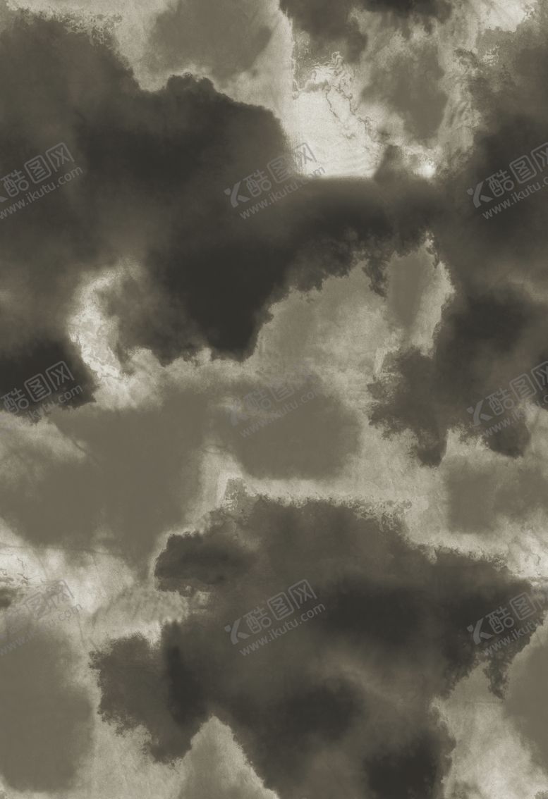 编号：90523702182314201052【酷图网】源文件下载-数码印花云彩水墨画