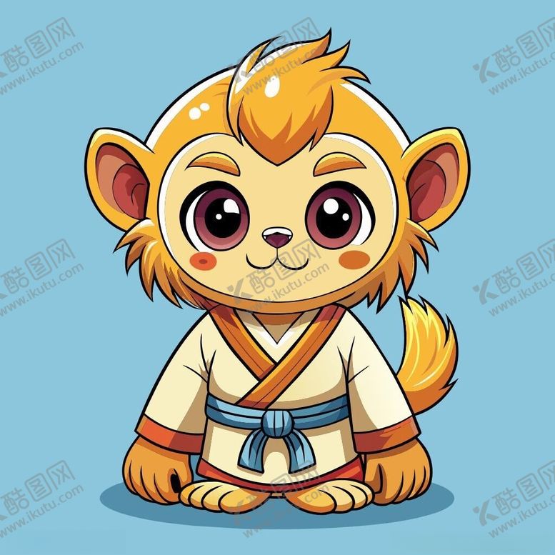 编号：18552602260749307897【酷图网】源文件下载-穿白色战斗服的拟人金丝猴