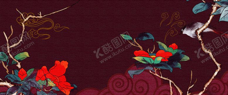 编号：67859310061522328045【酷图网】源文件下载-手绘国潮风展板背景