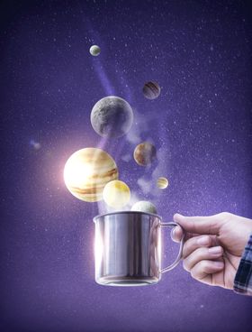 火箭星球图形创意