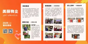 物业月度服务报告公告栏展板设计